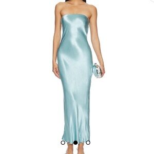 Bec and Bridge Moon Dance Strapless Dress in Sea Spray size au 6